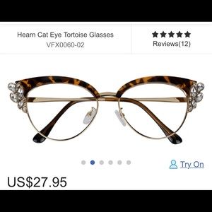 zeelool Accessories - Cat eye jeweled tortoise glasses clear zeelool Accessories - Cat eye jeweled tortoise glasses clear